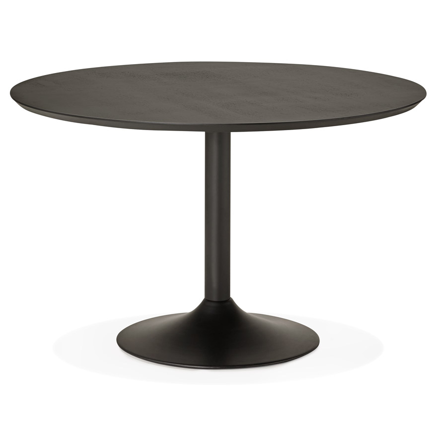 Table ronde CHEF en bois noir finition Frêne - Ø 120 cm