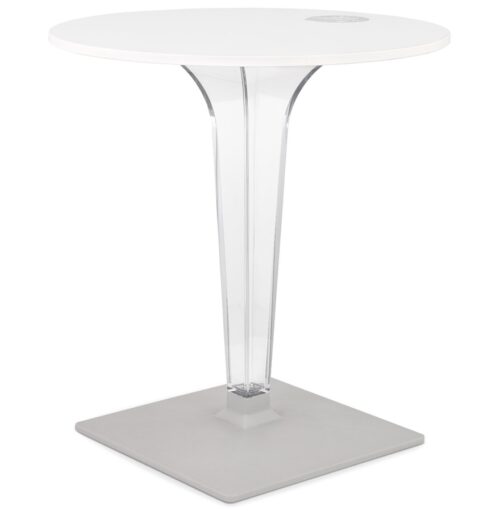 Table ronde LIMPID blanche interieurexterieur O 68 cm 1