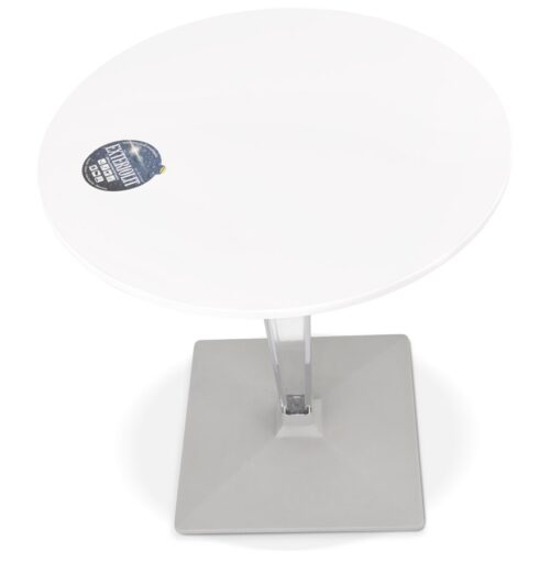 Table ronde LIMPID blanche interieurexterieur O 68 cm 2