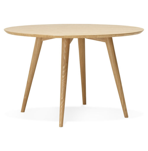 Table ronde SWEDY en bois style scandinave O 120 cm 1