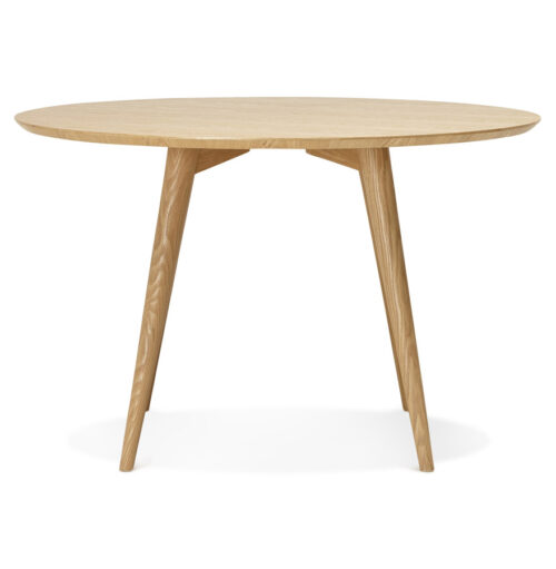 Table ronde SWEDY en bois style scandinave O 120 cm 2