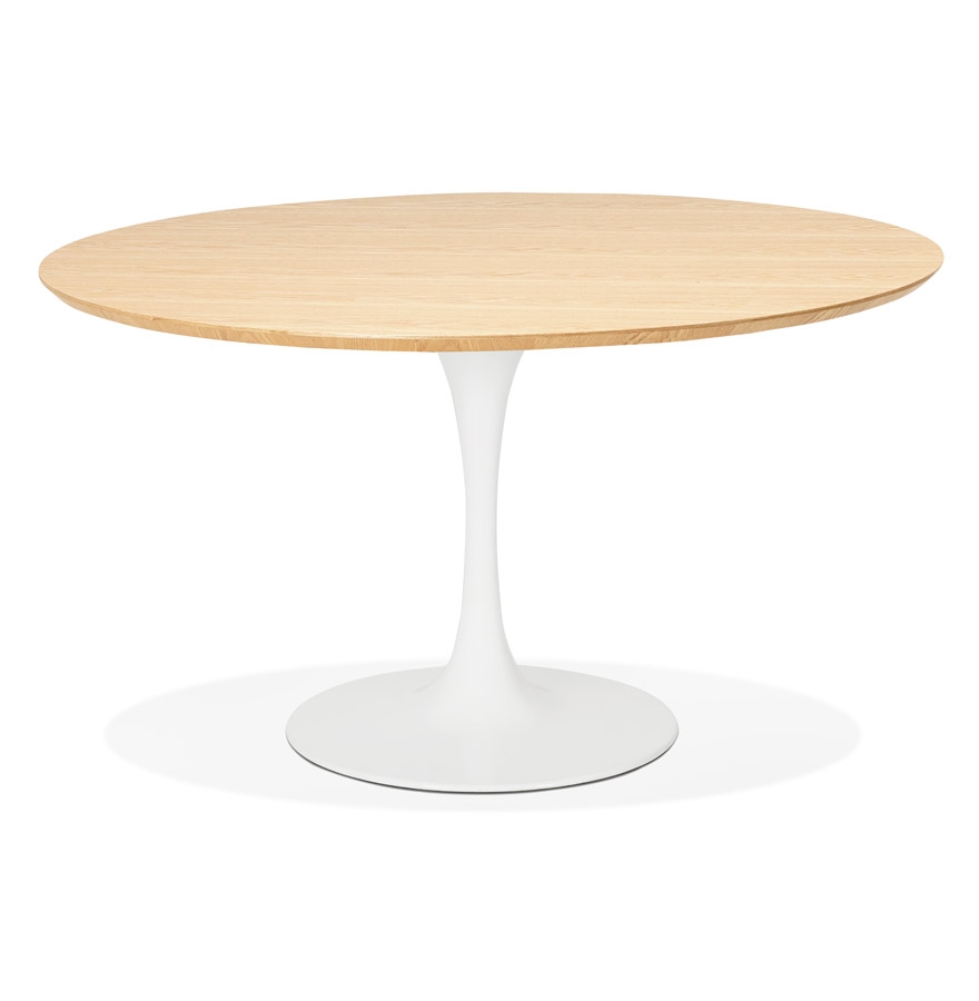 Table ronde design en bois naturel finition GLOBO