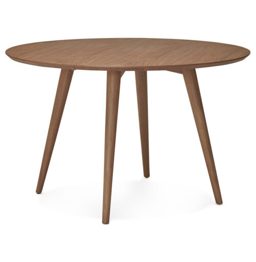 Table ronde en Noyer SWEDY O 120 cm style scandinave 1