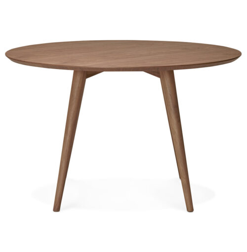 Table ronde en Noyer SWEDY O 120 cm style scandinave 2