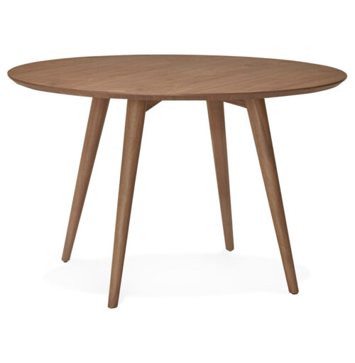 Table ronde en Noyer SWEDY Ø 120 cm style scandinave