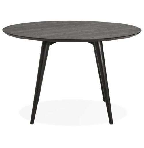 Table ronde en bois noir SWEDY O 120 cm 1