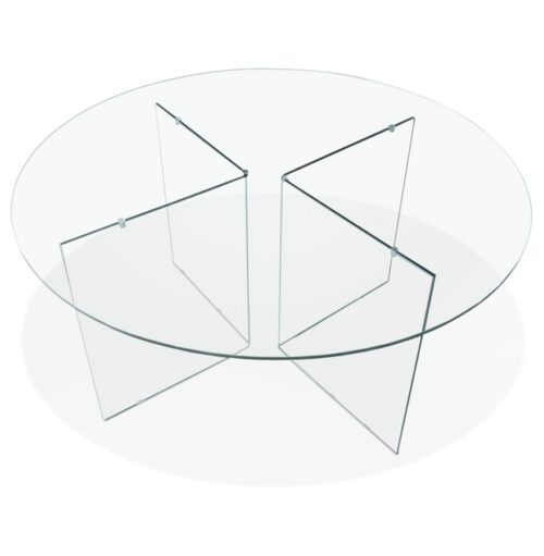 Table salle a manger ronde en verre design BOBBY TABLE ROUND O120 cm 1