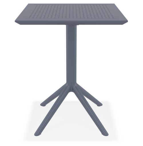 Table terrasse pliable carree FOLY gris fonce 60x60 cm 1