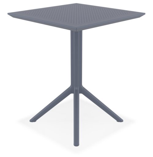 Table terrasse pliable carree FOLY gris fonce 60x60 cm 2