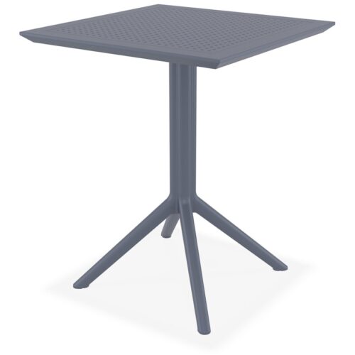 Table terrasse pliable carrée FOLY gris foncé – 60×60 cm