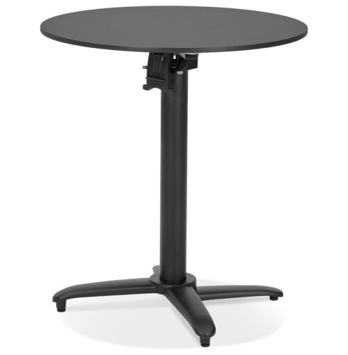 Table terrasse pliante ronde noire COMPAKT O 68 cm 2