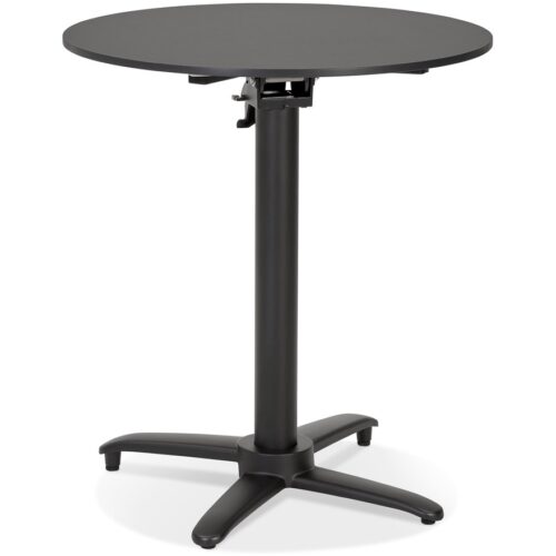 Table terrasse pliante ronde noire COMPAKT – Ø 68 cm