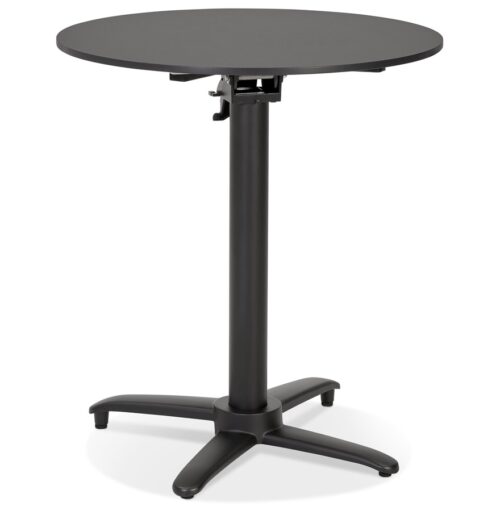 Table terrasse pliante ronde noire COMPAKT - Ø 68 cm