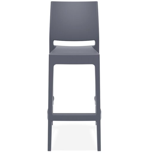 Tabouret CLARA gris fonce empilable pour interieurexterieur 1