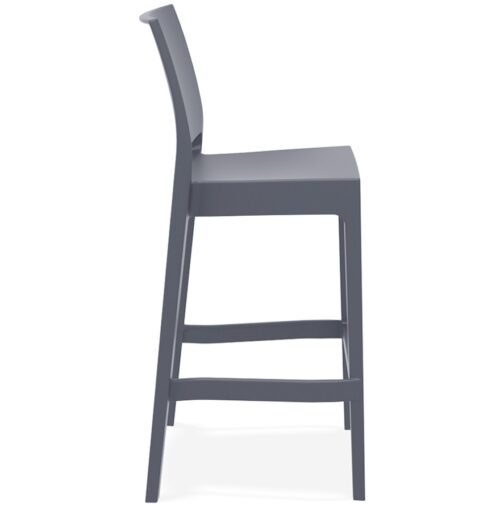 Tabouret CLARA gris fonce empilable pour interieurexterieur 2