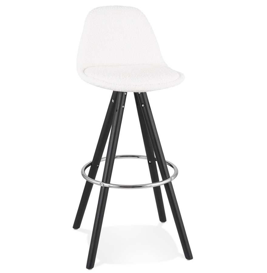 Tabouret FLORENCE bouloché blanc