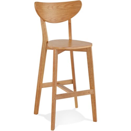 Tabouret LEONARDO bois naturel – lot de 2 / Prix unitaire