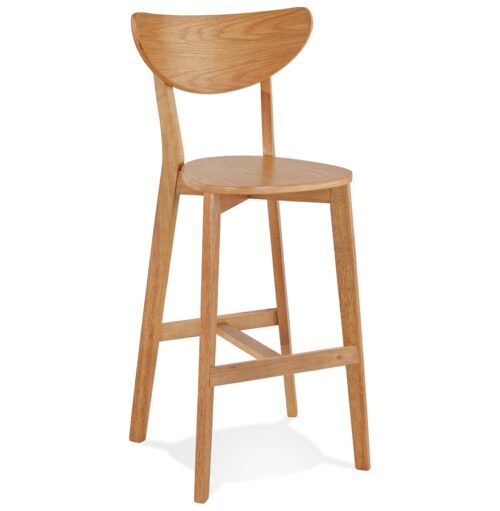 Tabouret LEONARDO bois naturel - lot de 2 / Prix unitaire