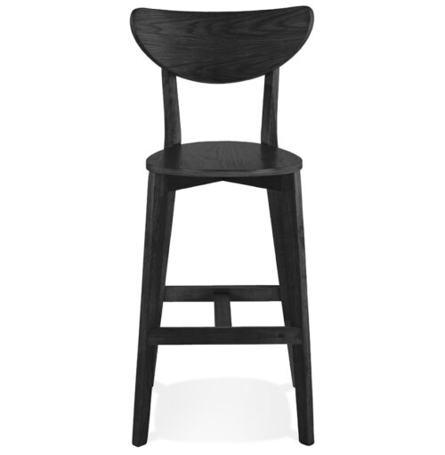 Tabouret LEONARDO en bois noir Lot de 2 Prix unitaire 1