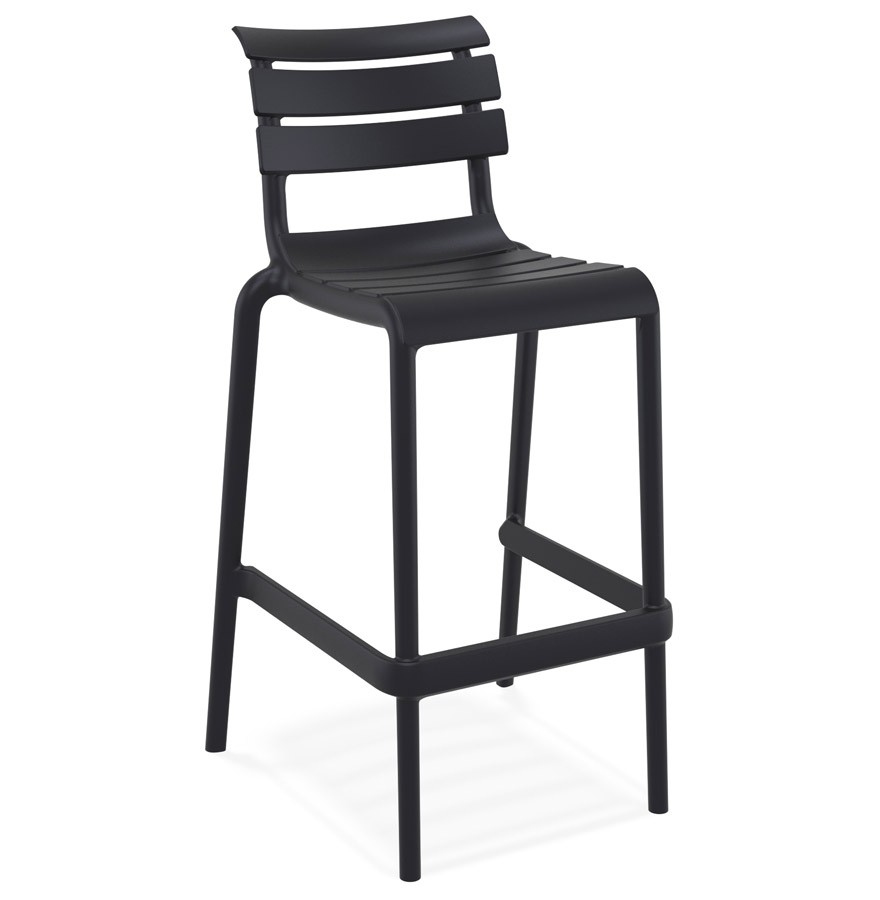 Tabouret bar NOBU noir plastique - Élégance moderne