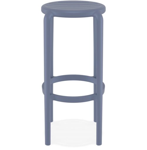 Tabouret bar PEYA gris fonce interieurexterieur en plastique 1