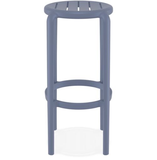 Tabouret bar PEYA gris fonce interieurexterieur en plastique 2