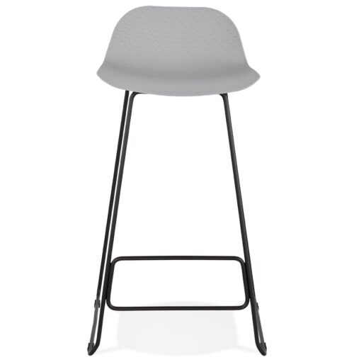 Tabouret de bar BABYLOS gris metal noir 1