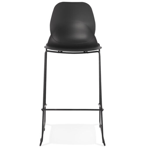 Tabouret de bar BERLIN noir industriel empilable 1