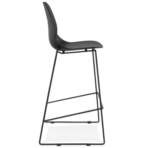 Tabouret de bar BERLIN noir industriel empilable 2