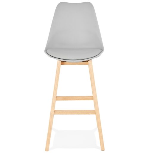 Tabouret de bar CAMILA gris scandinave 1