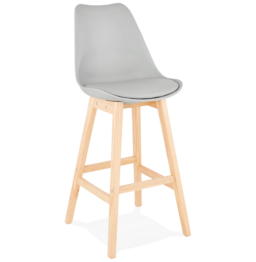 Tabouret de bar CAMILA gris scandinave