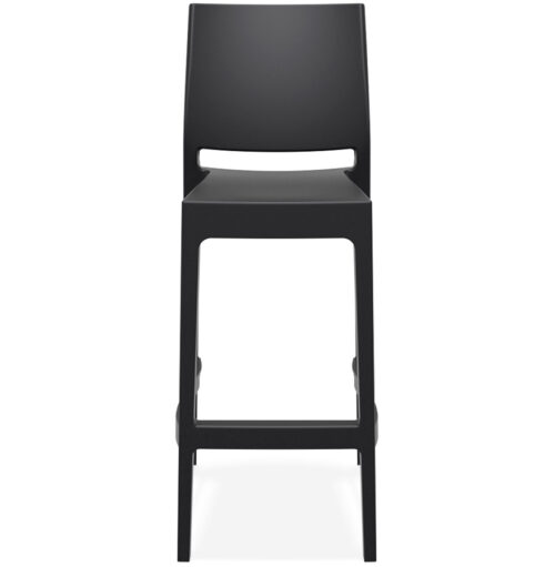 Tabouret de bar CLARA noir empilable interieurexterieur 1