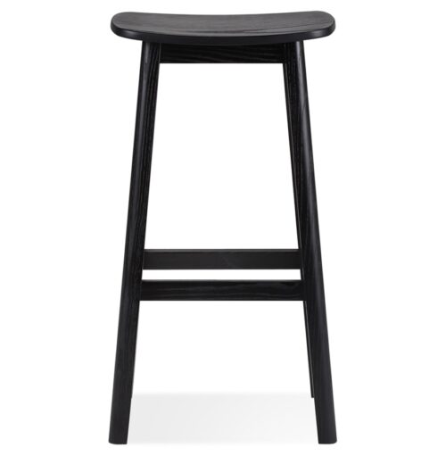 Tabouret de bar DUMAS bois noir moderne 1