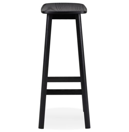 Tabouret de bar DUMAS bois noir moderne 2