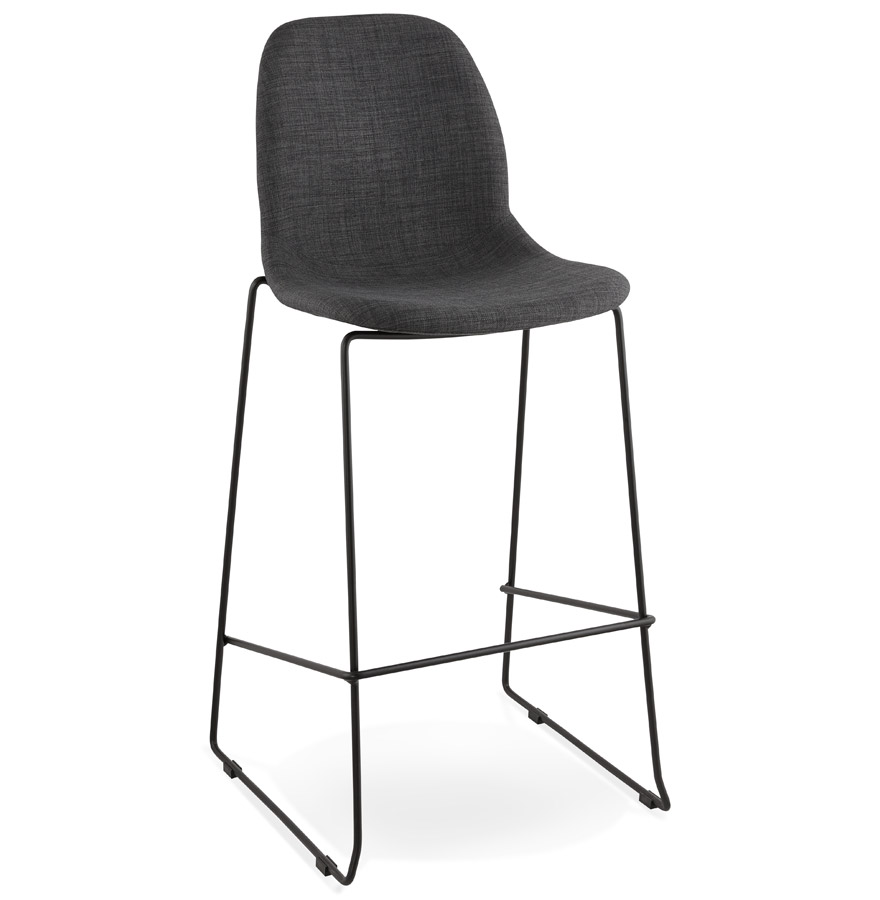 Tabouret de bar EKTOR gris foncé empilable