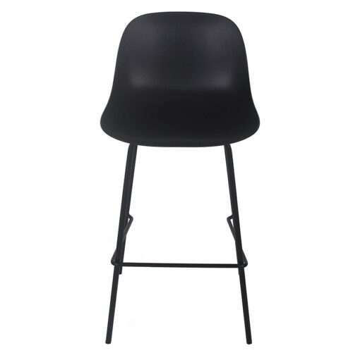 Tabouret de bar GRANO noir pour interieur et exterieur 1