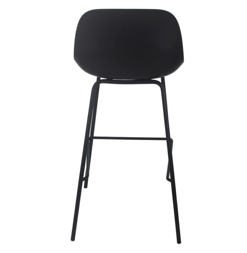 Tabouret de bar GRANO noir pour interieur et exterieur 2