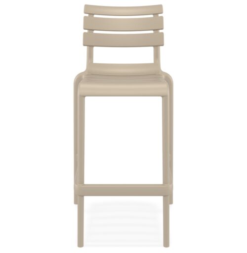 Tabouret de bar NOBU en plastique taupe 1