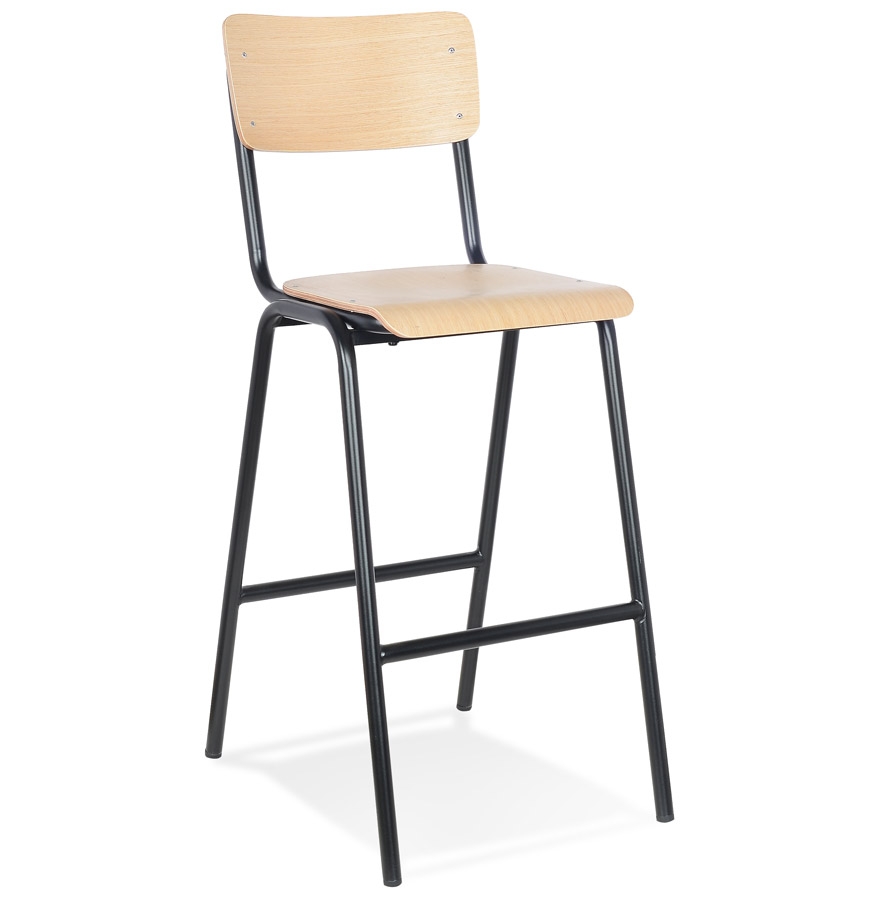 Tabouret de bar STRAVA en finition naturelle - Élégance classique