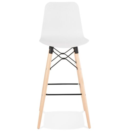 Tabouret de bar blanc style scandinave MOZAIK 1