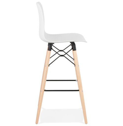 Tabouret de bar blanc style scandinave MOZAIK 2