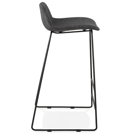 Tabouret de bar design MOSKOW noir industriel metal noir 2