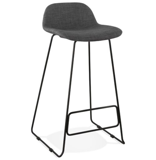 Tabouret de bar design MOSKOW noir industriel métal noir