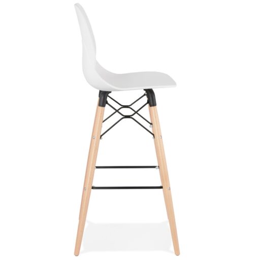 Tabouret de bar design blanc COSMIK Scandinave 2