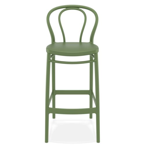 Tabouret de bar vert FERDINAND pour interieur et exterieur 1