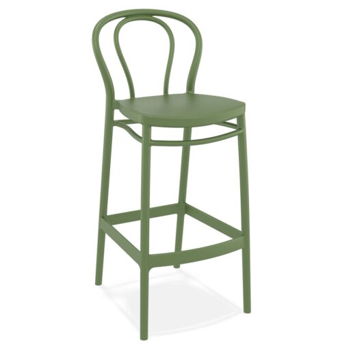 Tabouret de bar vert FERDINAND pour intérieur et extérieur