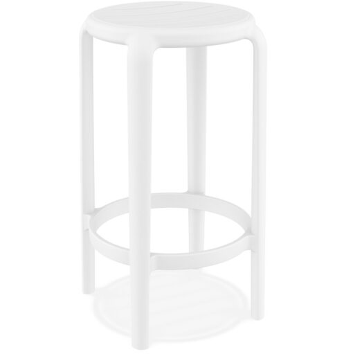 Tabouret de jardin PEYA MINI blanc en plastique