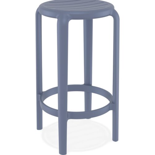 Tabouret de jardin PEYA MINI gris foncé en plastique – mi-hauteur