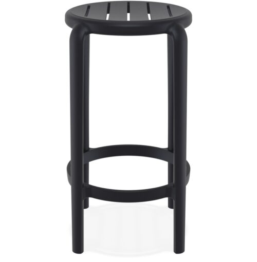 Tabouret de jardin PEYA MINI noir en plastique mi hauteur 2