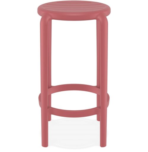 Tabouret de jardin PEYA MINI rouge en plastique mi haut 1